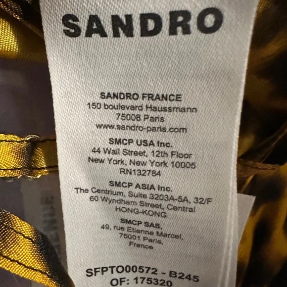 ✨ NWT Sandro Leopard Print Satin Bralette Top Size 0 - Picture 9 of 11